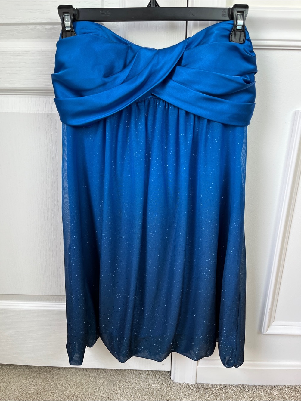 Jump 5/6 Royal Blue Sparkle Strapless Dress